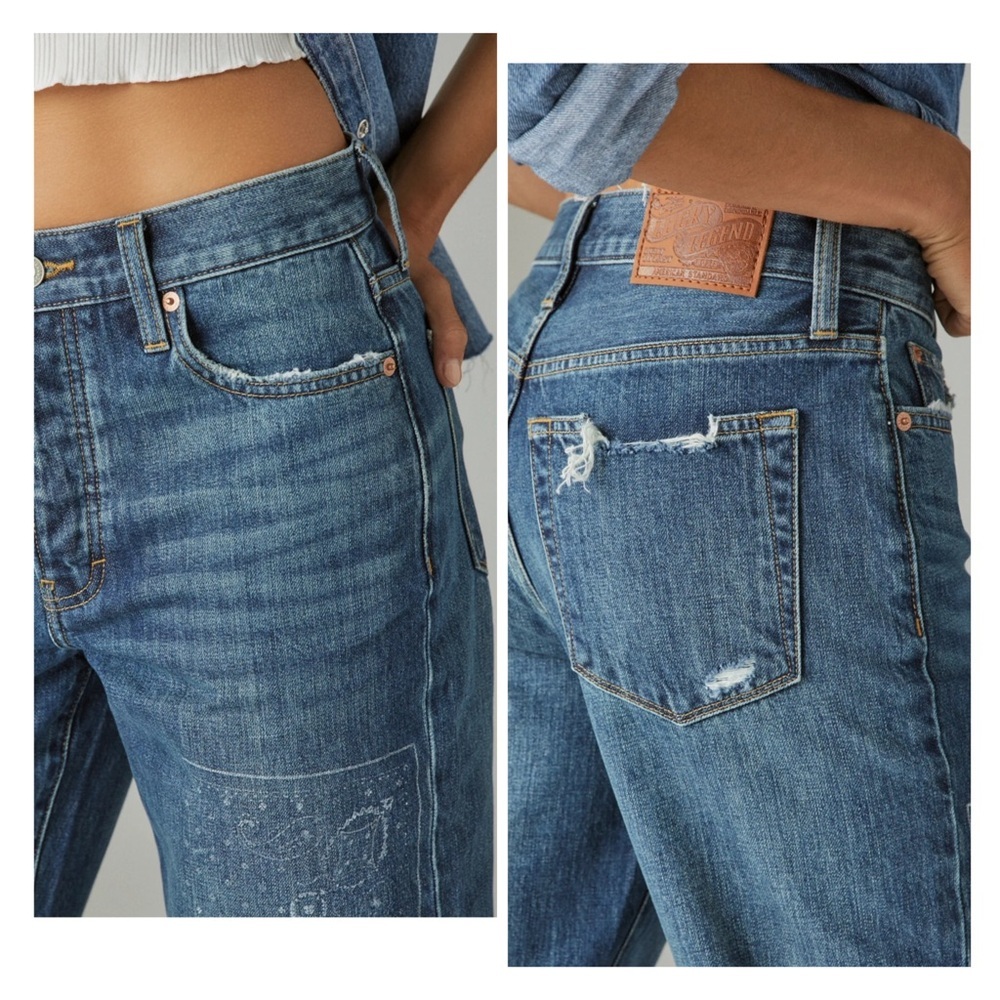 Lucky Brand Drew Mom High Rise Taper
Jeans Distressed Legend Paisley 6/28R NWT - Picture 15 of 16
